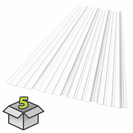 SUNSKY 9 - 38 in. x 6 ft. Polycarbonate Roof Panel in Clear, 5PK 401028